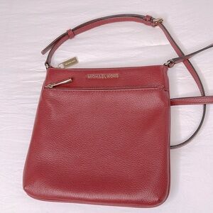 Michael Kors Red Riley Crossbody Bag, Gold Hardware